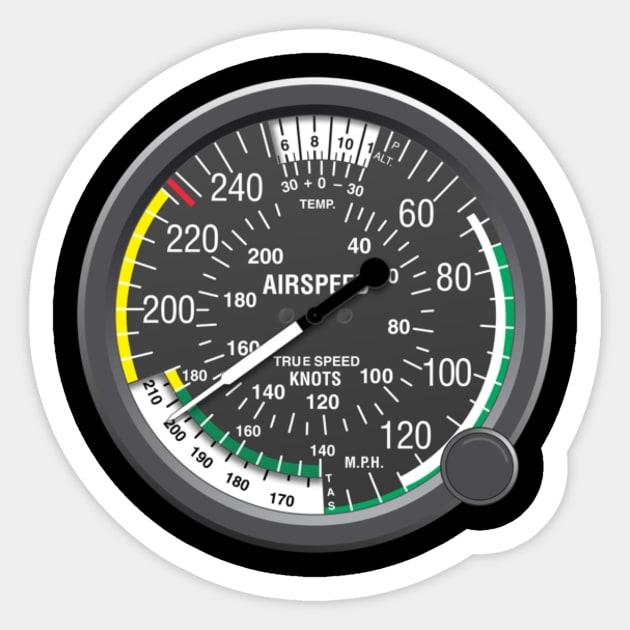 Airplane Airspeed Sticker by Motor World